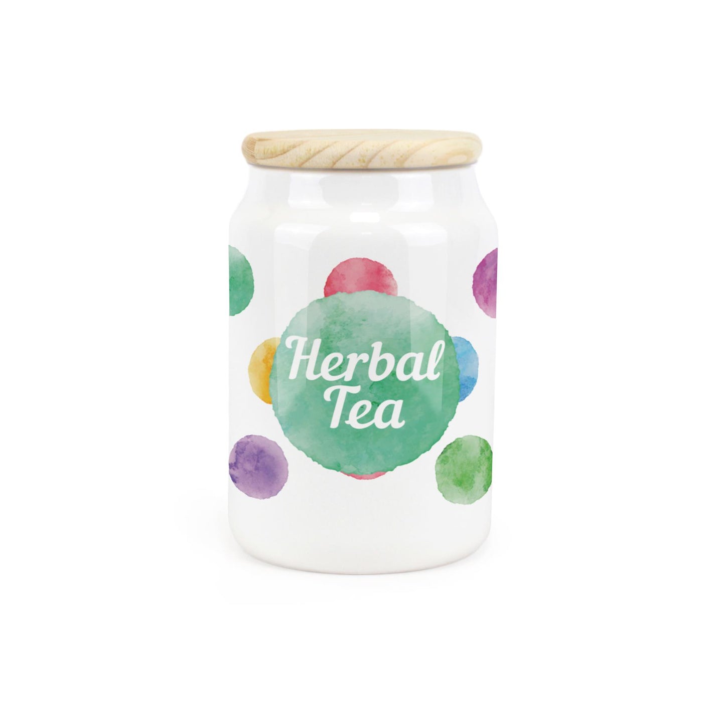 Polka Dots Ceramic Canister