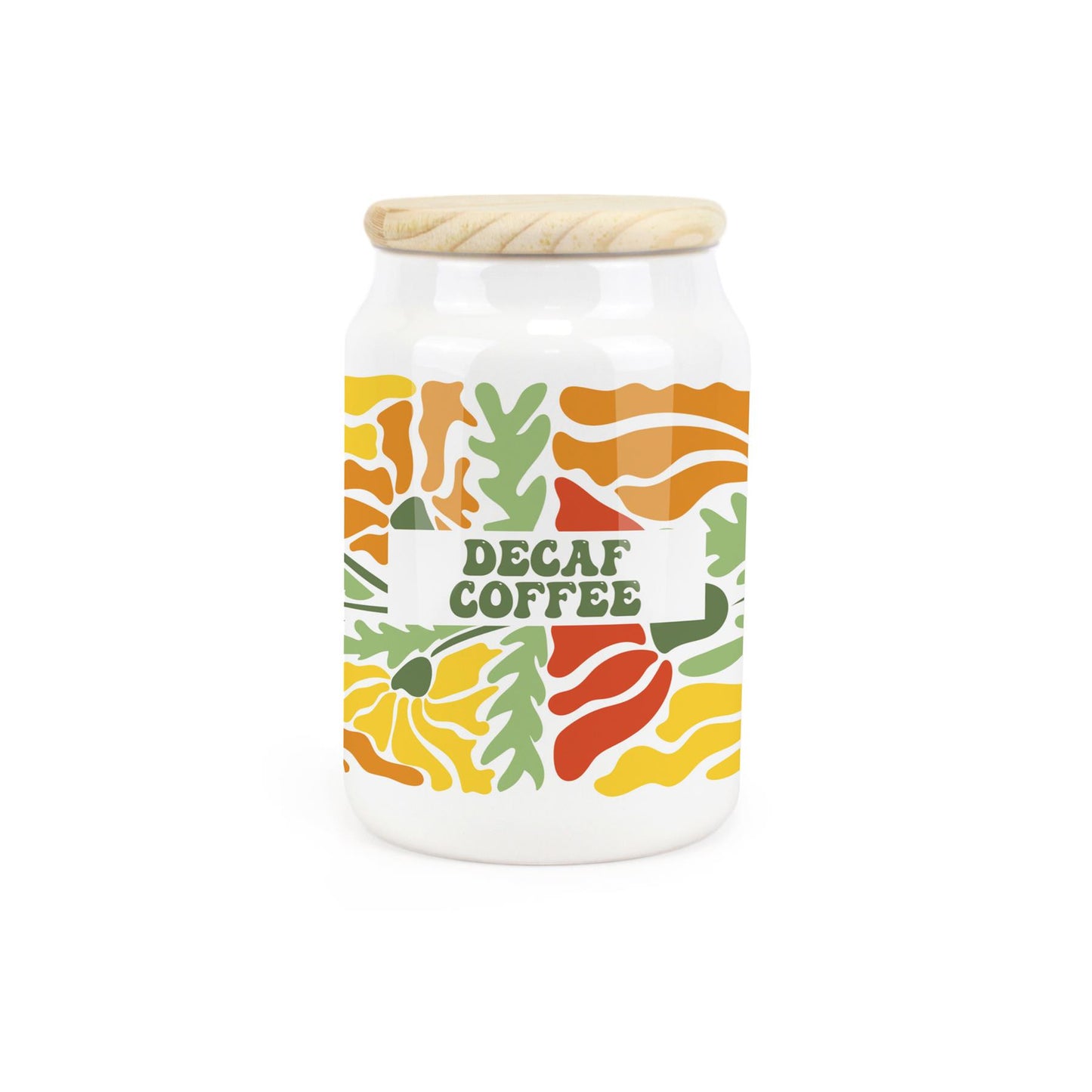 Retro Flowers Ceramic Canister