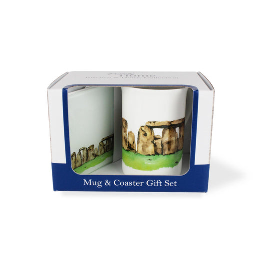 Stonehenge Mug & Coaster Gift SetG by Rhiannon Chauncey