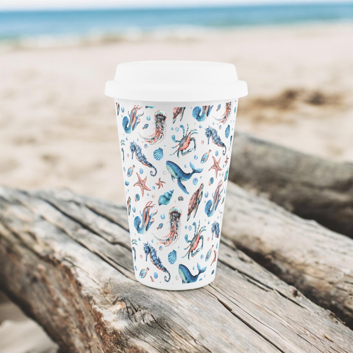 Sea Art Travel Mug