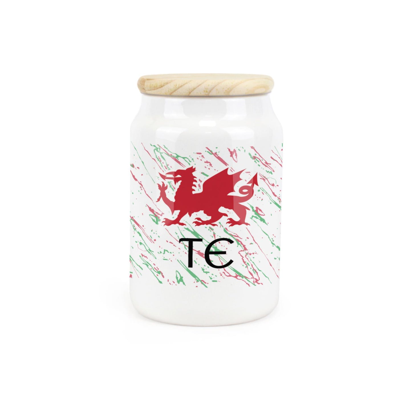 Welsh Dragon Ceramic Canister