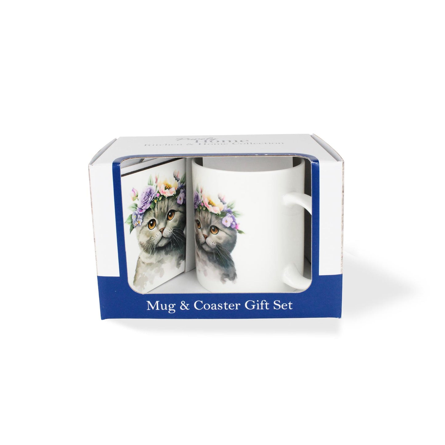 Flower Crown Pets Mug & Coaster Gift Set