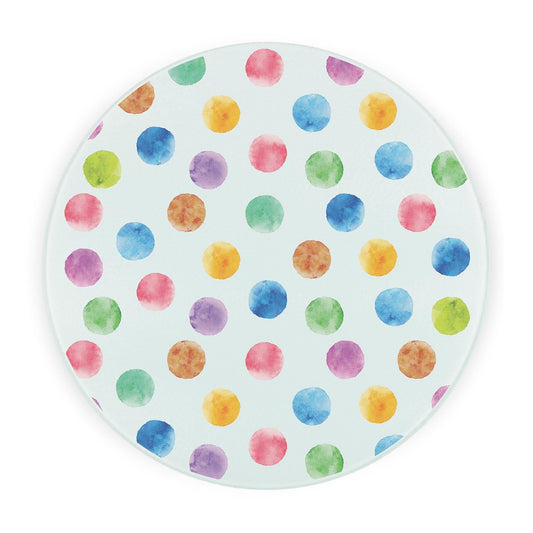 Polka Dots Round Worktop Protector