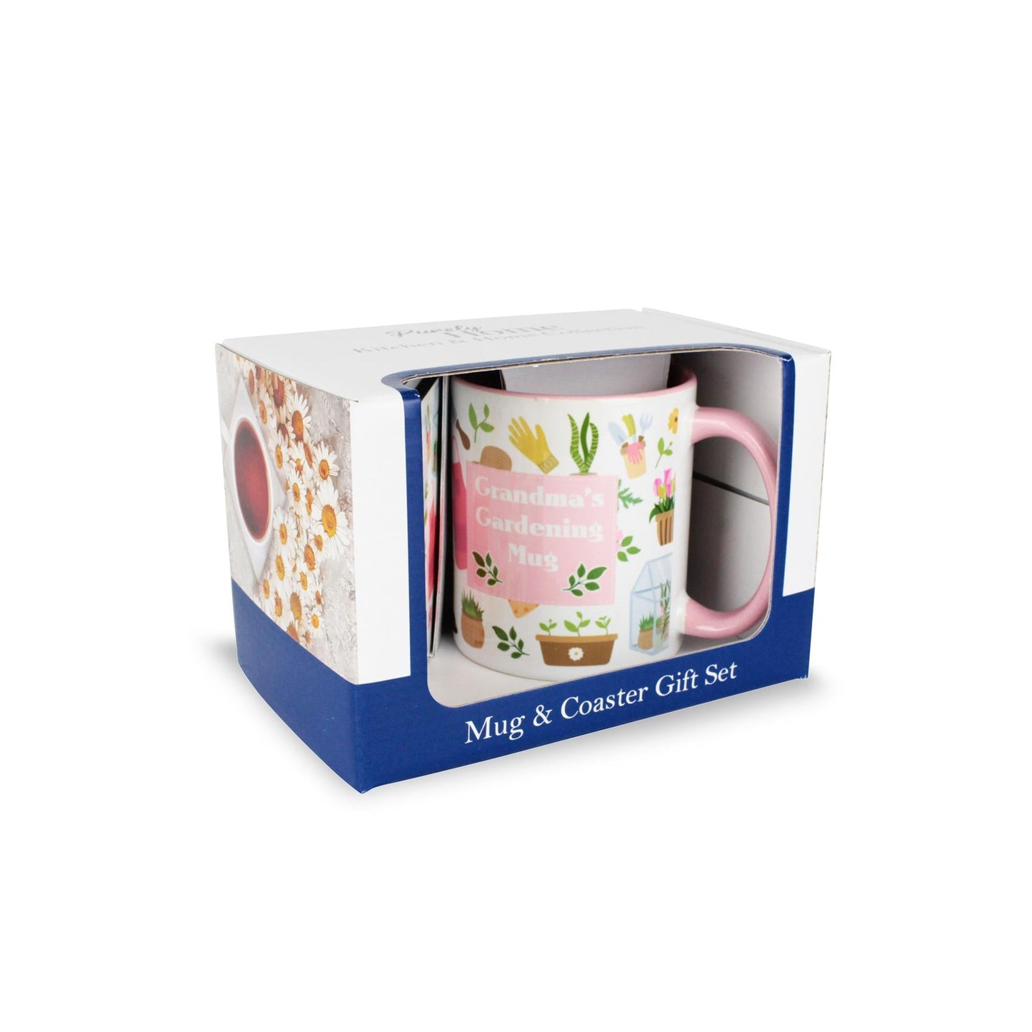Grandma's Gardening Tulips Mug & Coaster Gift Set