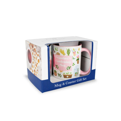 Grandma's Gardening Tulips Mug & Coaster Gift Set