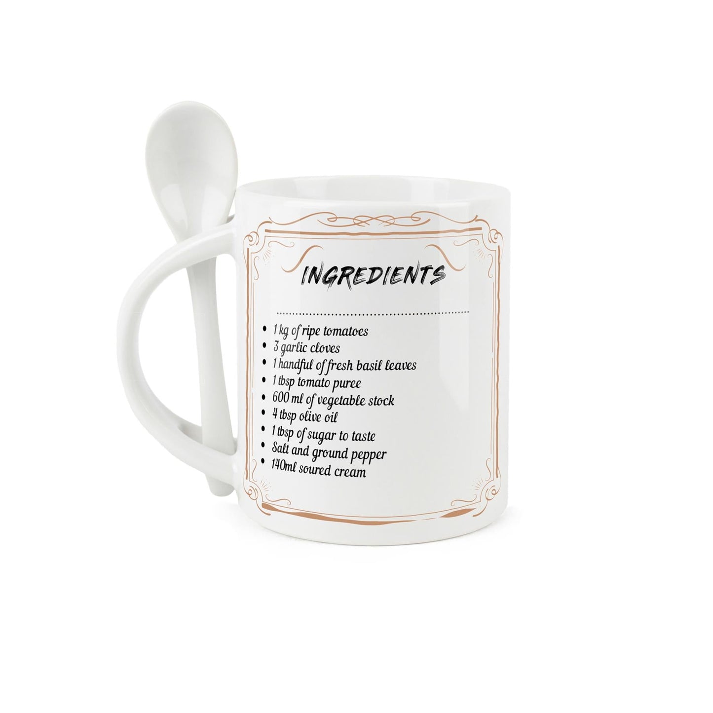Tomato & Basil Soup Mug & Spoon Set