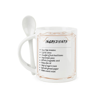 Tomato & Basil Soup Mug & Spoon Set