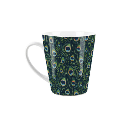 Peacock Feathers Small Latte Mug