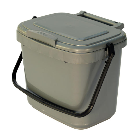 5L Small Kitchen Caddy in Silver-Grey, sturdy and easy to clean.