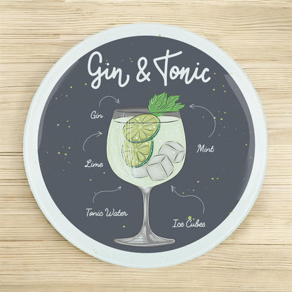 Cocktails Round Worktop Protector