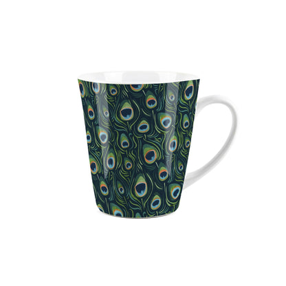 Peacock Feathers Small Latte Mug