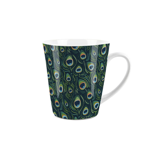 Peacock Feathers Small Latte Mug