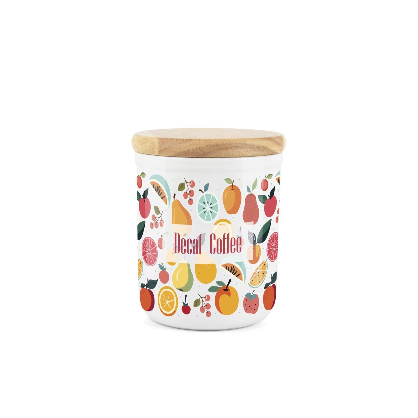 Abstract Fruits Ceramic Canister