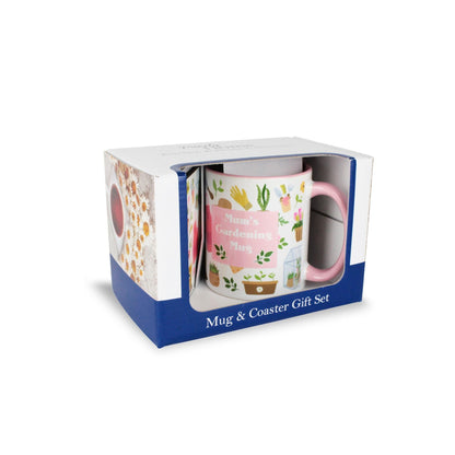 Mum's Gardening Mug & Coaster Gift Set