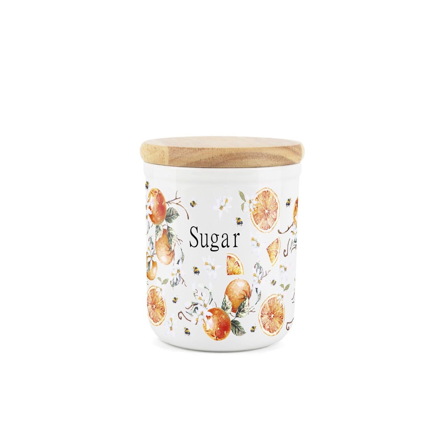 Tangerines Ceramic Canister