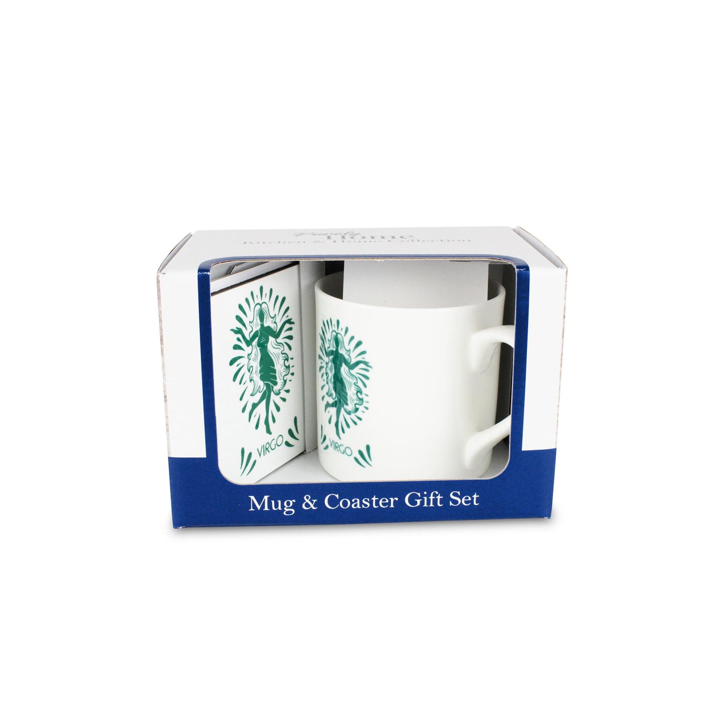 Colourful Star Sign Zodiac Mug & Coaster Gift Set