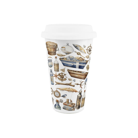 Watercolour Seaside Travel Mug