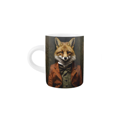 Edwardian Animals Fox Portrait Espresso Mug