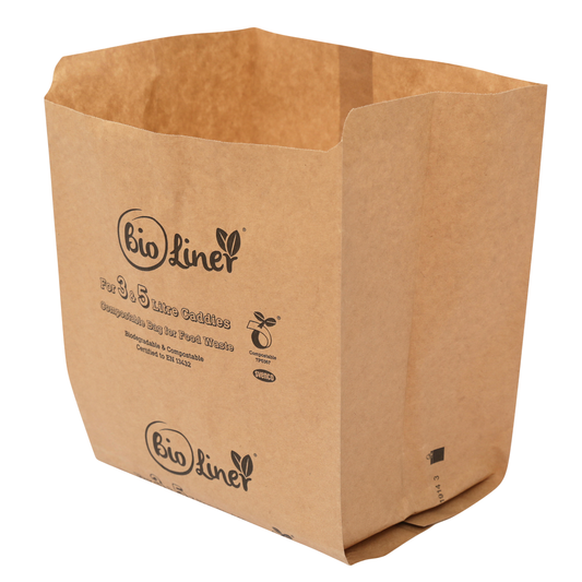 3/5L Paper Compostable Caddy Liners (Small) - Pack of 50