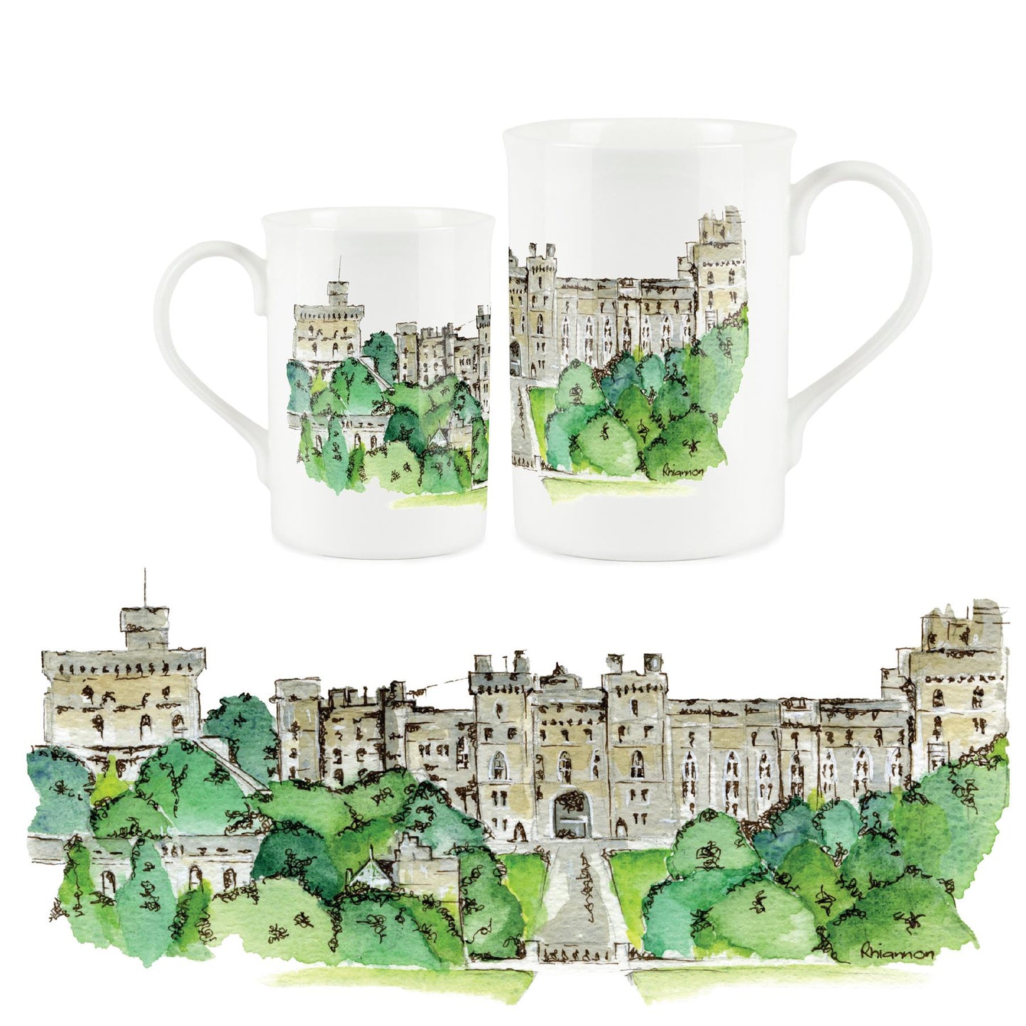 Windsor Castle Mug by Rhiannon Chauncey