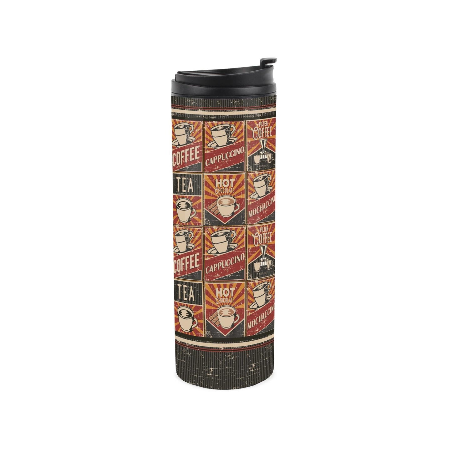 Retro Drinks Stainless Steel Flask