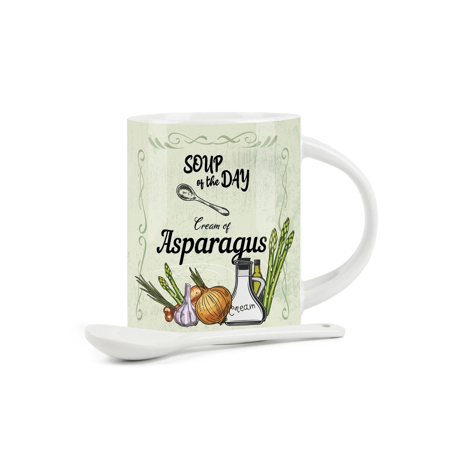 Asparagus Soup Mug & Spoon Set