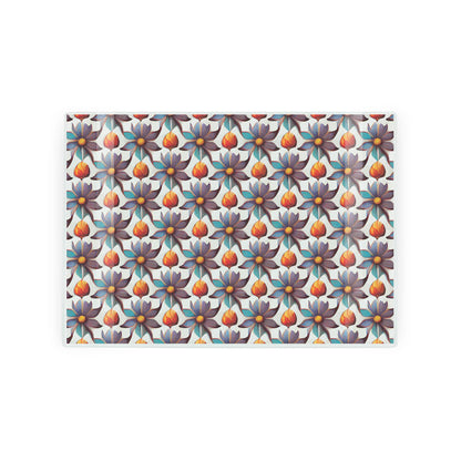 Textured worktop protector with floral tile design.