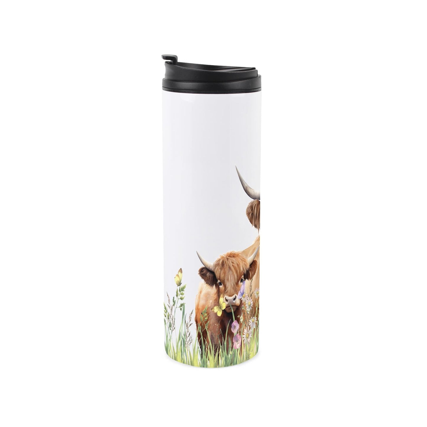 Highland Cow Mum & Calf Stainless Steel Flask