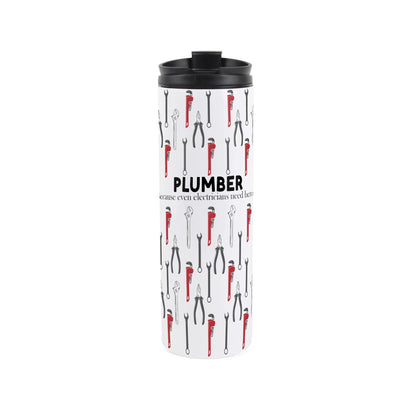 Travel mug featuring plumber patter 