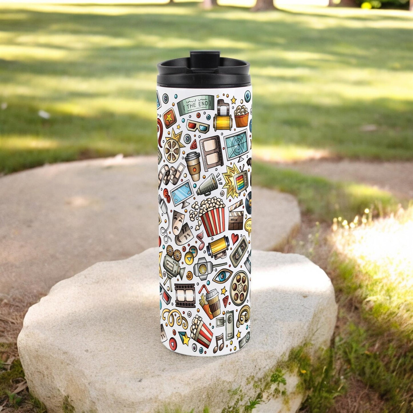 Cinema Mash-Up Stainless Steel Travel Flask