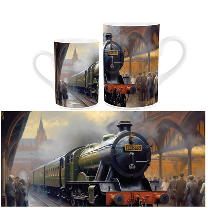 Steam Train Departing from the Station Mug