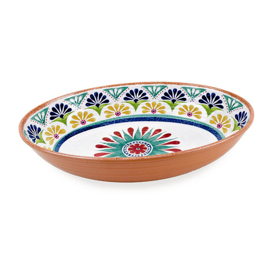 Rio Medallion Melamine Picnic Oval Serving Bowl