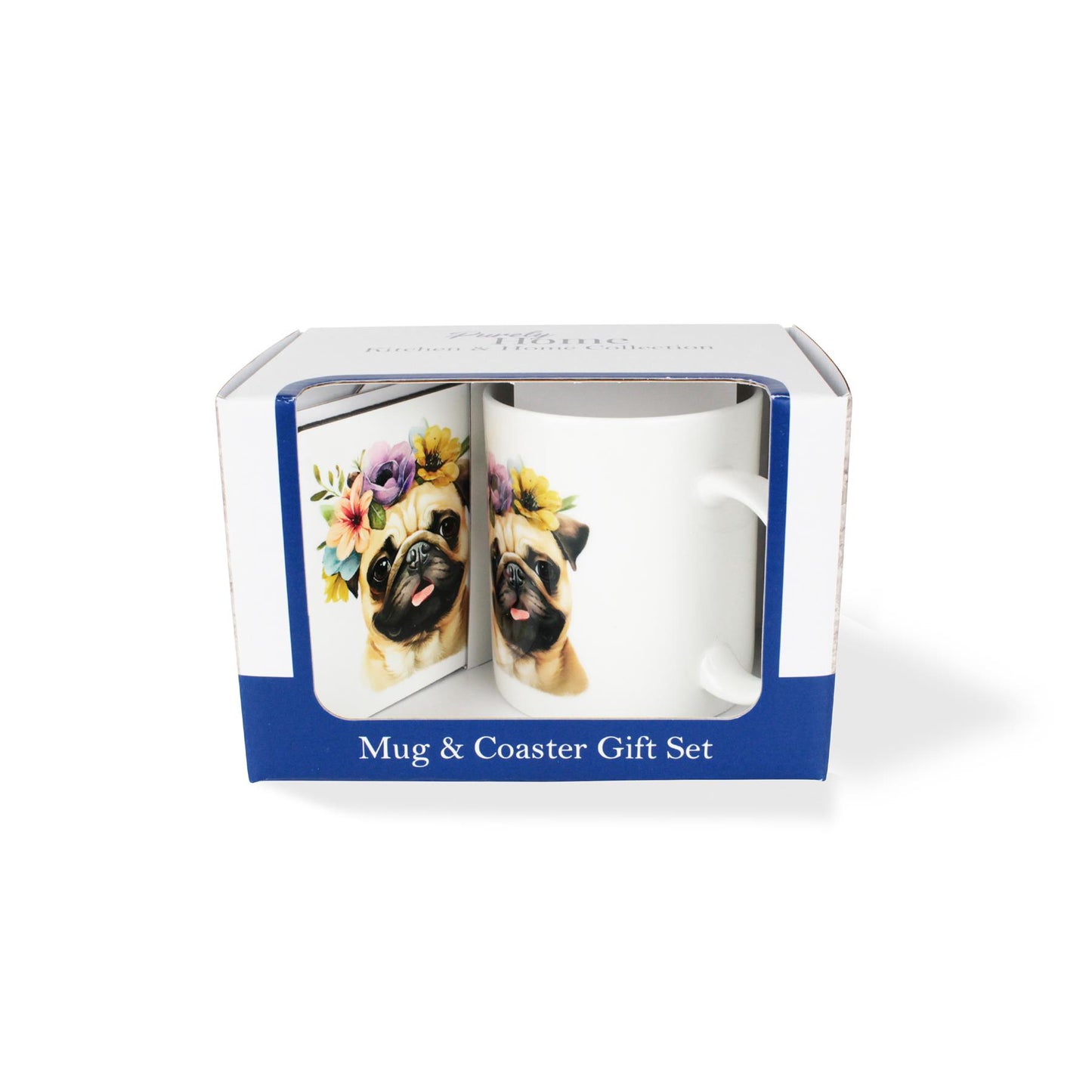 Flower Crown Pets Mug & Coaster Gift Set