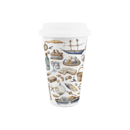 Watercolour Seaside Travel Mug