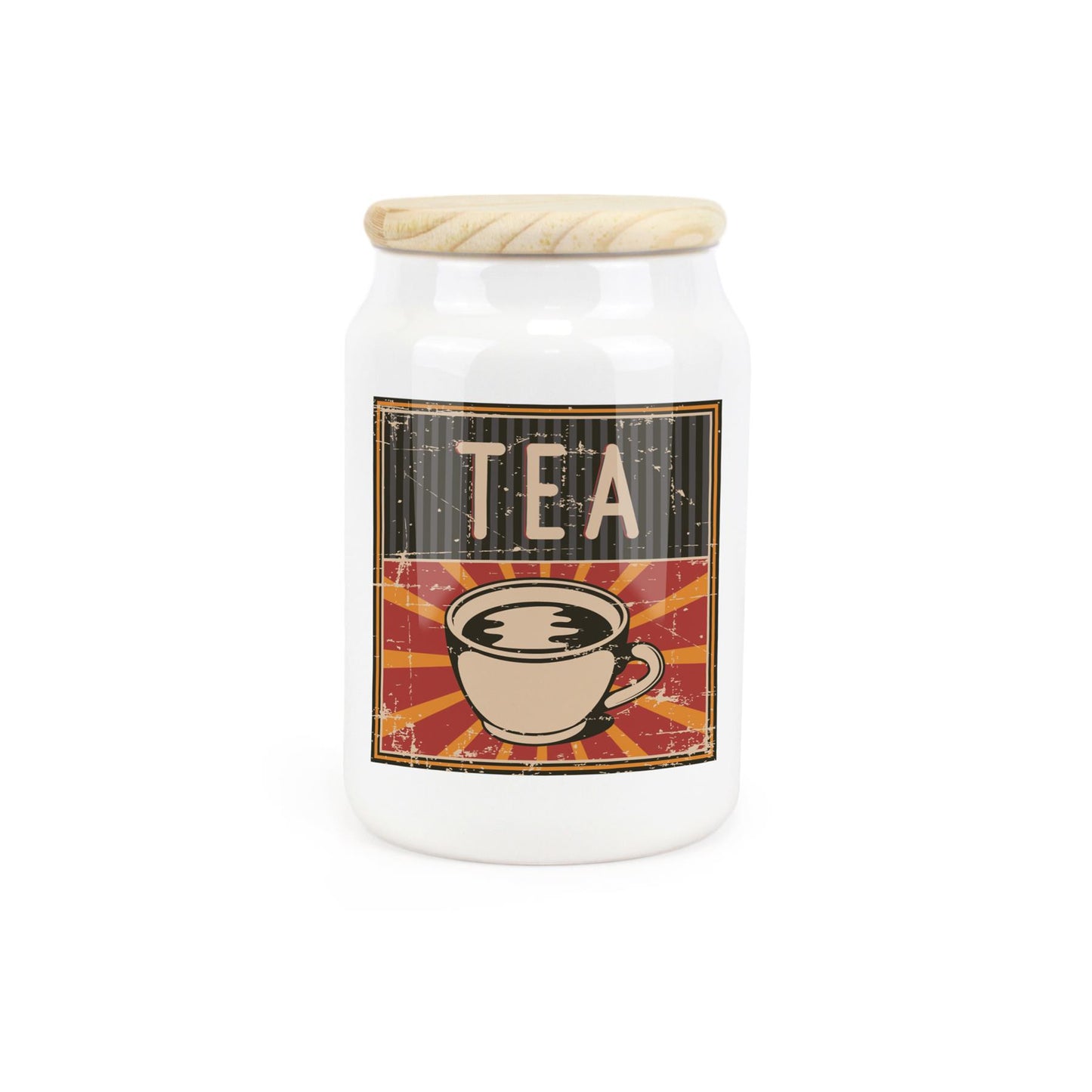 Retro Drinks Ceramic Canister