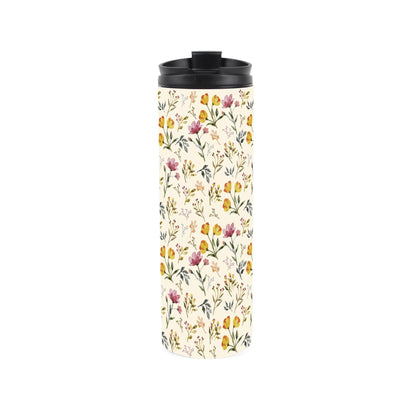 Watercolour Flowers Stainless Steel Travel Flask