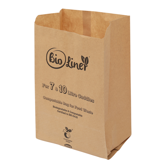 7/10L Paper Compostable Caddy Liners (Medium) - Pack of 50