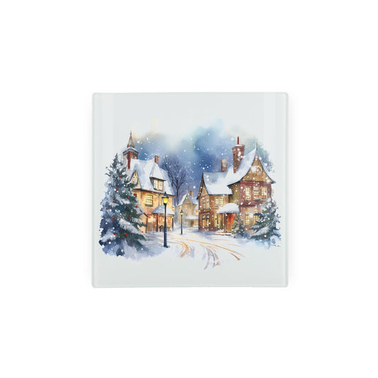 Christmas Town Evening Smooth Hot Pot Stand