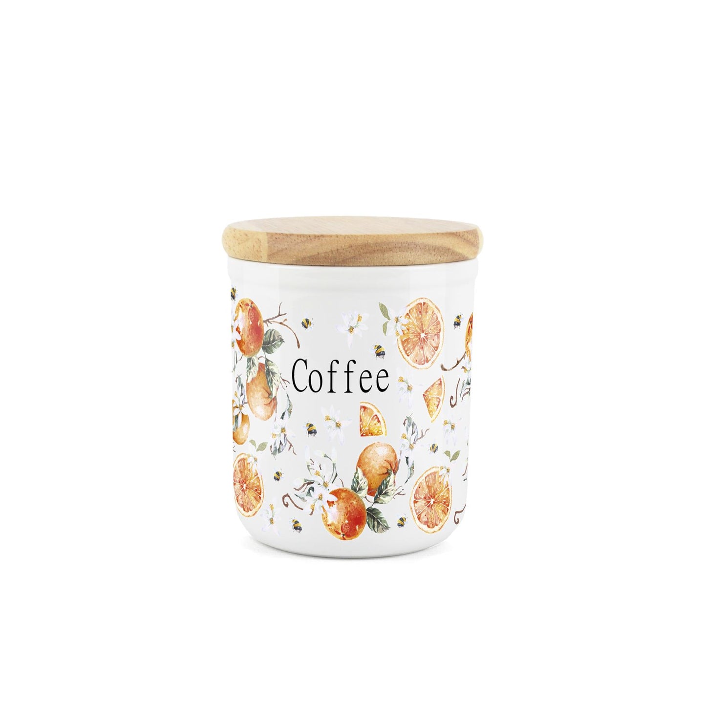 Tangerines Ceramic Canister