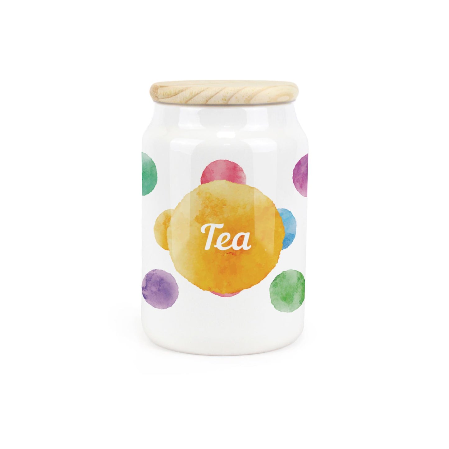 Polka Dots Ceramic Canister