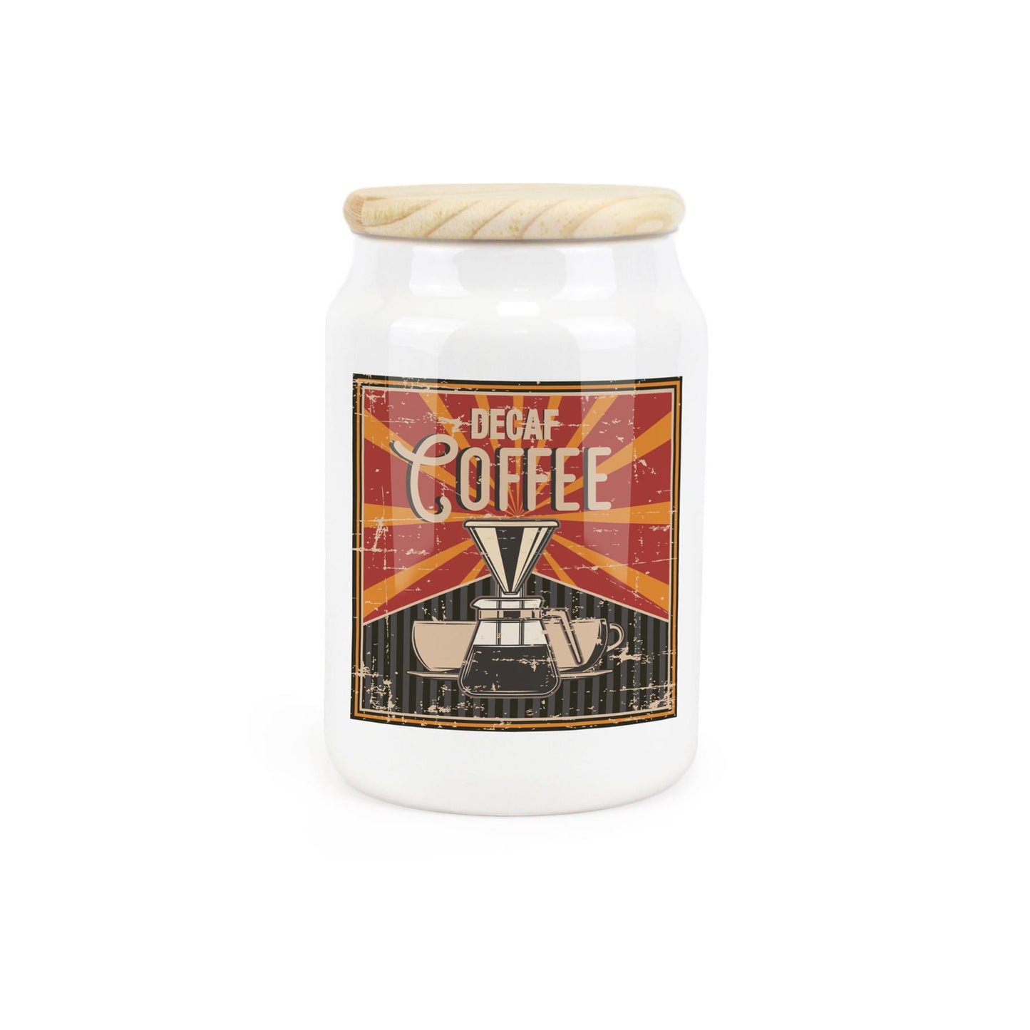 Retro Drinks Ceramic Canister