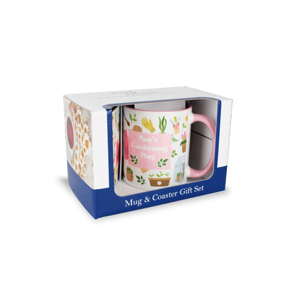 Nan's Gardening Tulips Mug & Coaster Gift Set