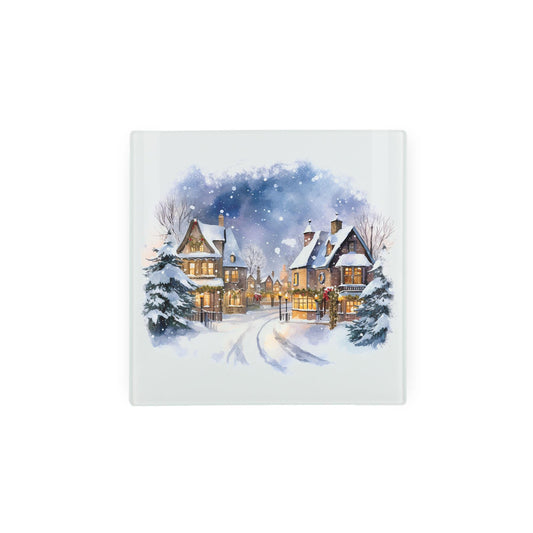 Christmas Town Night Time Smooth Hot Pot Stand