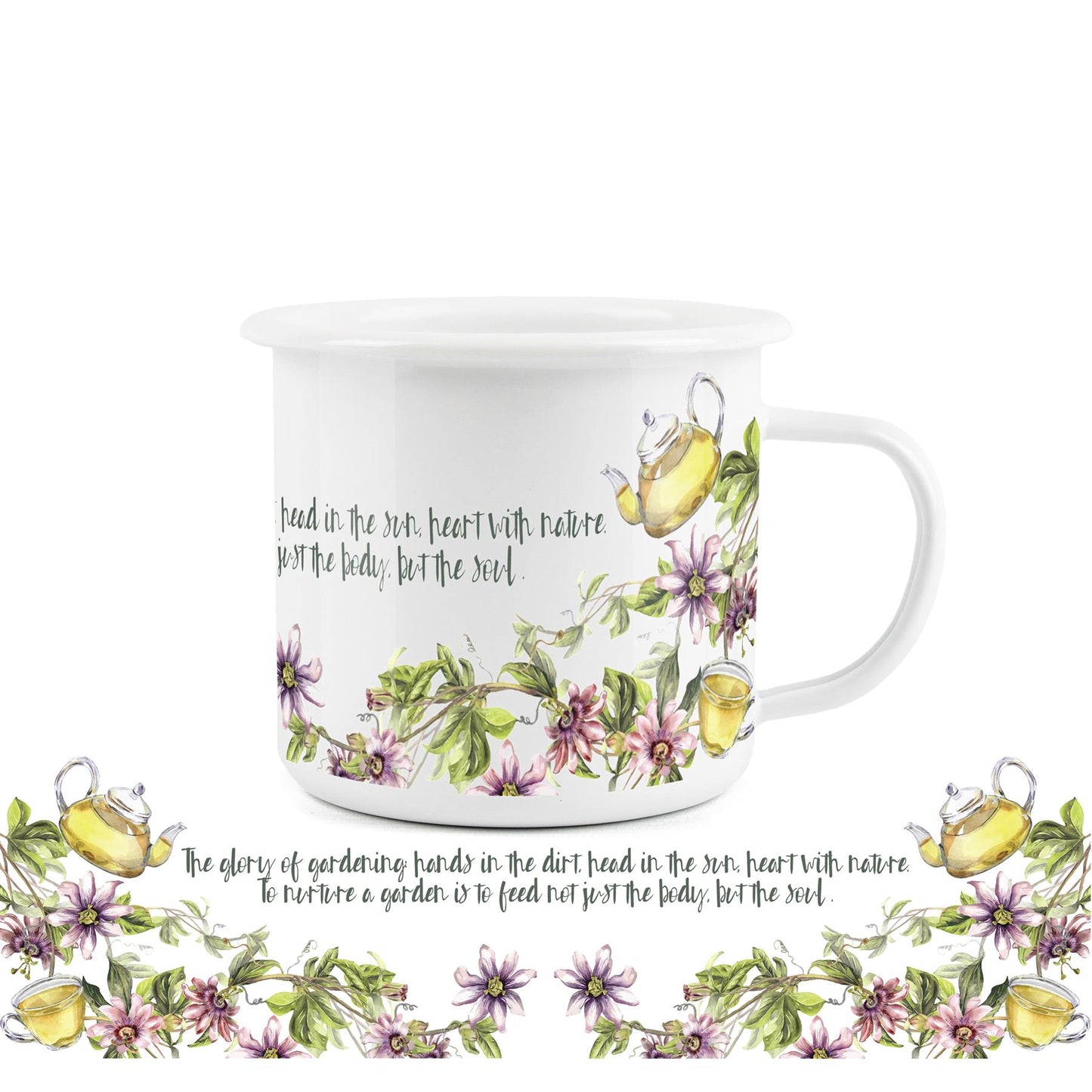 Glory of Gardening Enamel Mug