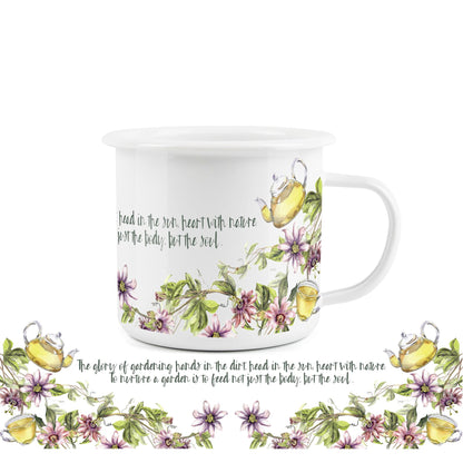 Glory of Gardening Enamel Mug