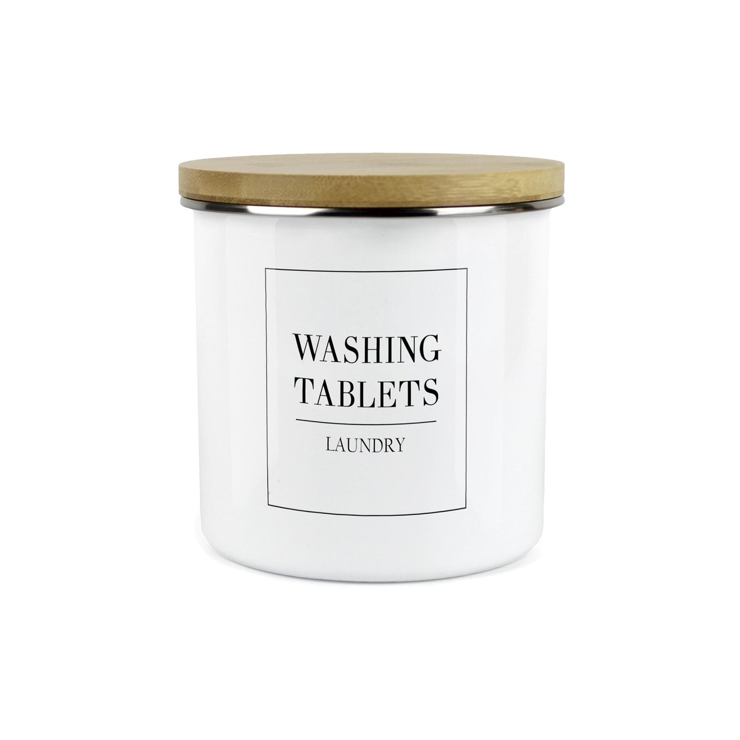 Minimalist Large Enamel Canister