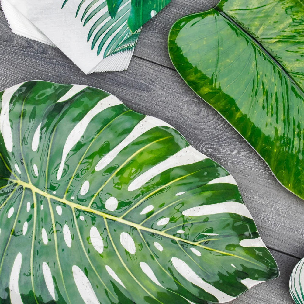 Amazon Floral Melamine Monsterra Platter