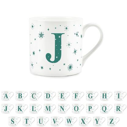 Green Star Letter Mug