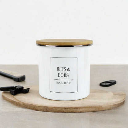 Minimalist Medium Enamel Canister