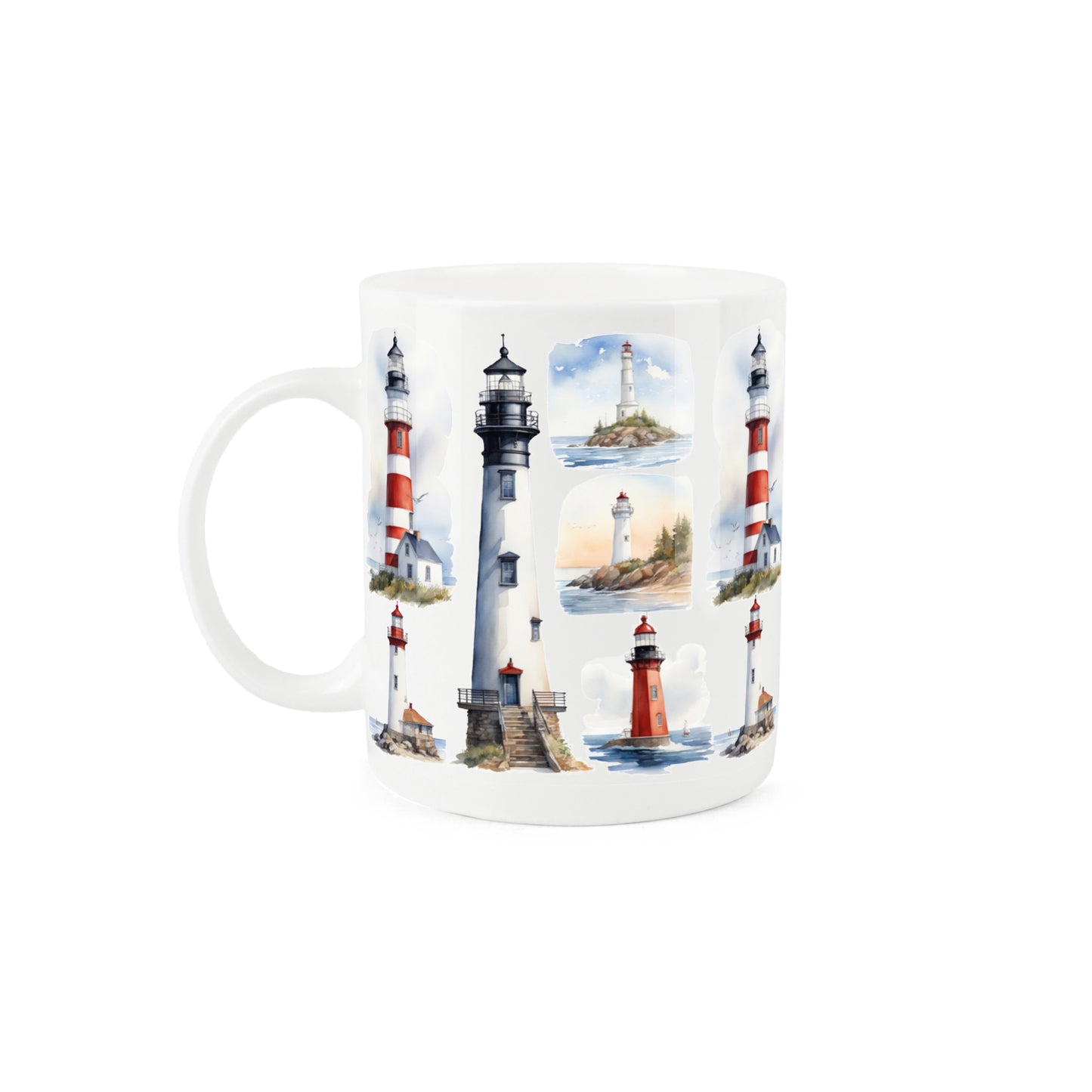 Watercolour Lighthouses Mug